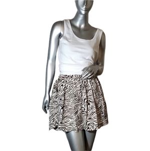 Zebra Print Mini Skirt